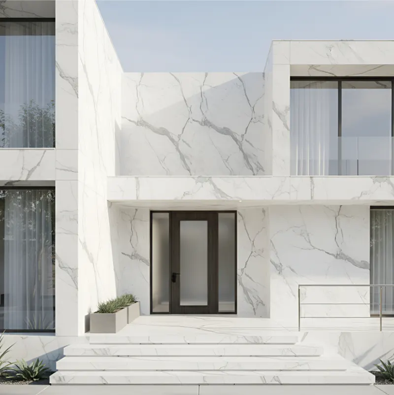 Premium Statuario marble slab with bold grey veining at Gangwal Stonex