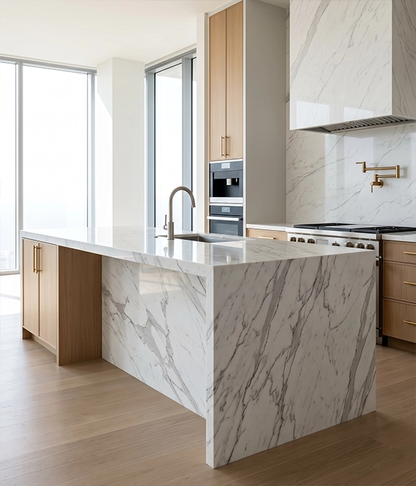 Statuario Classic Kitchen Countertop