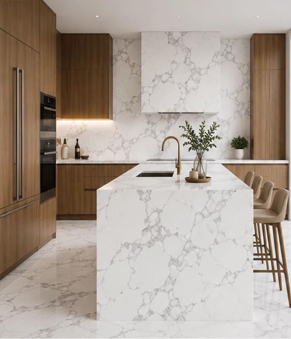 Statuario Nuvolato Kitchen Countertop